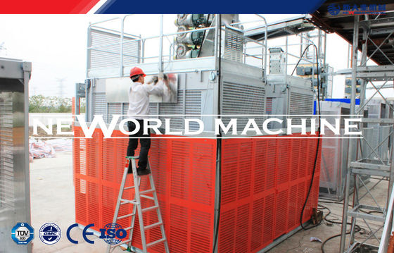 Ce Iso Sc200 Red Cage Hoist High Speed With Low Noise , 2 Ton