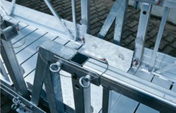 Durable and Safety Steel Rope Suspended Platform For Building Facade / Glass Cleaning