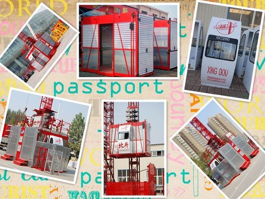 ISO/CE/GOST Approved SC200/200,SC150/150,SC100/100 passenger hoist for builders