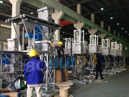 Construction Mast Climbing Work Platforms Cradle Aerial Double Lifting