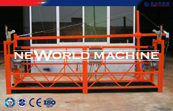 Aluminum aerial mast climbing work platform Powder coating , Hot galvanization