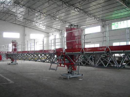 Double Mast Customized 30m Aerial Twin Mast Climbing Work Platform For Construction Of The Walls