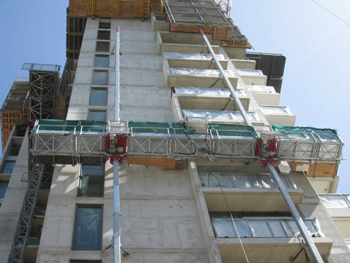 Double Mast Customized 30m Aerial Twin Mast Climbing Work Platform For Construction Of The Walls