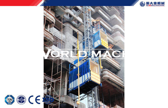 Professional 2 ton Single Double Cage building construction Lift Man Hoist Rack and pinion