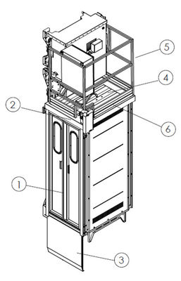 Mini Mast Section Passenger / material Hoist for Building Site 750kg