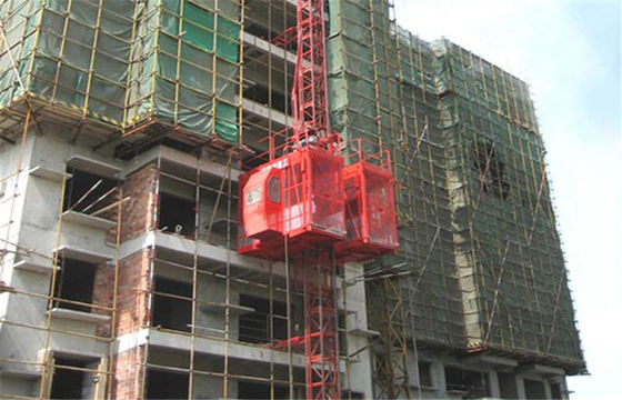 Single / Double Cage Customized Passenger Hoist SC100 / 100 With Painted Appearance