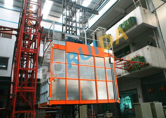 Q235 / Q345 Steel Car Cage Hoists For Building , 380V 50Hz Or 60Hz Power