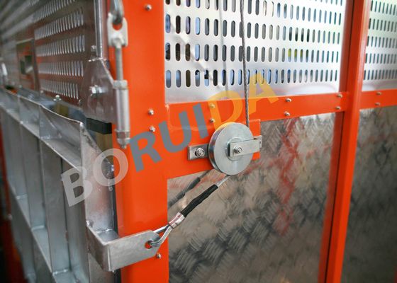 Q235 / Q345 Steel Car Cage Hoists For Building , 380V 50Hz Or 60Hz Power