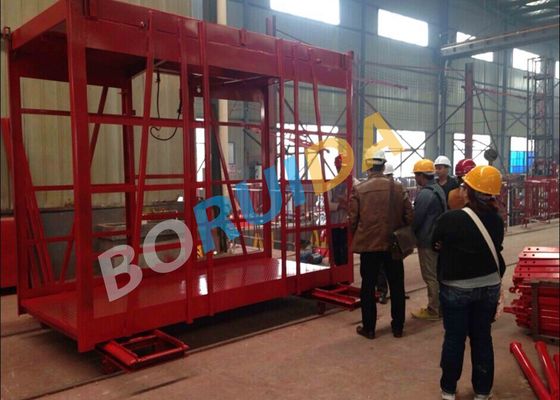 Q235 / Q345 Steel Car Cage Hoists For Building , 380V 50Hz Or 60Hz Power