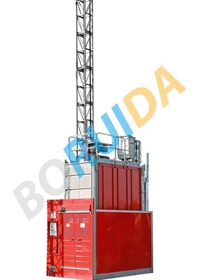 Red car Building Site Hoist 380V 50HZ SC160 for contruction sites