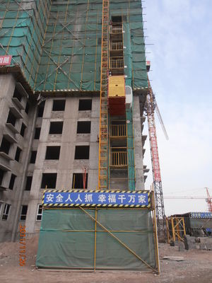 Outdoor 2 Ton Twin Cage passenger / Cargo Construction Hoist Elevator SC100/100