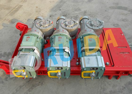 Red Construction Material Hoist Single Cage , Electric Ladder Lift
