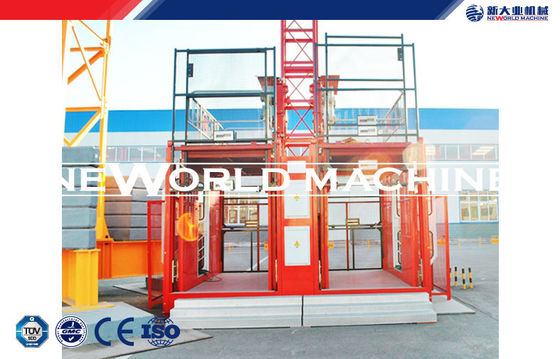 NEWORLD SS100 Construction Material Hoist 1 ton each lifting capacity double cage