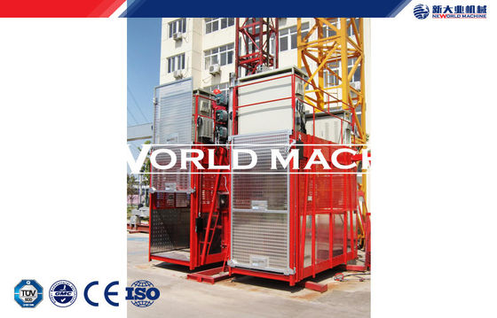 NEWORLD SS100 Construction Material Hoist 1 ton each lifting capacity double cage