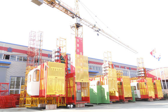 SC100 Single Cage Goods / Passenger Hoists, Building Construction Material Lift Elevator